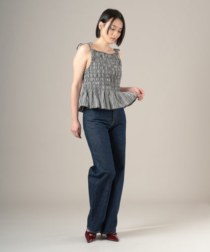 RIBCAGE WIDE LEG ジーンズ ダークインディゴ