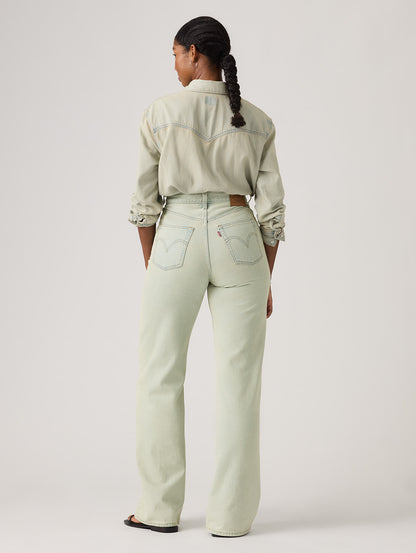 RIBCAGE WIDE LEG ジーンズ ライトインディゴ