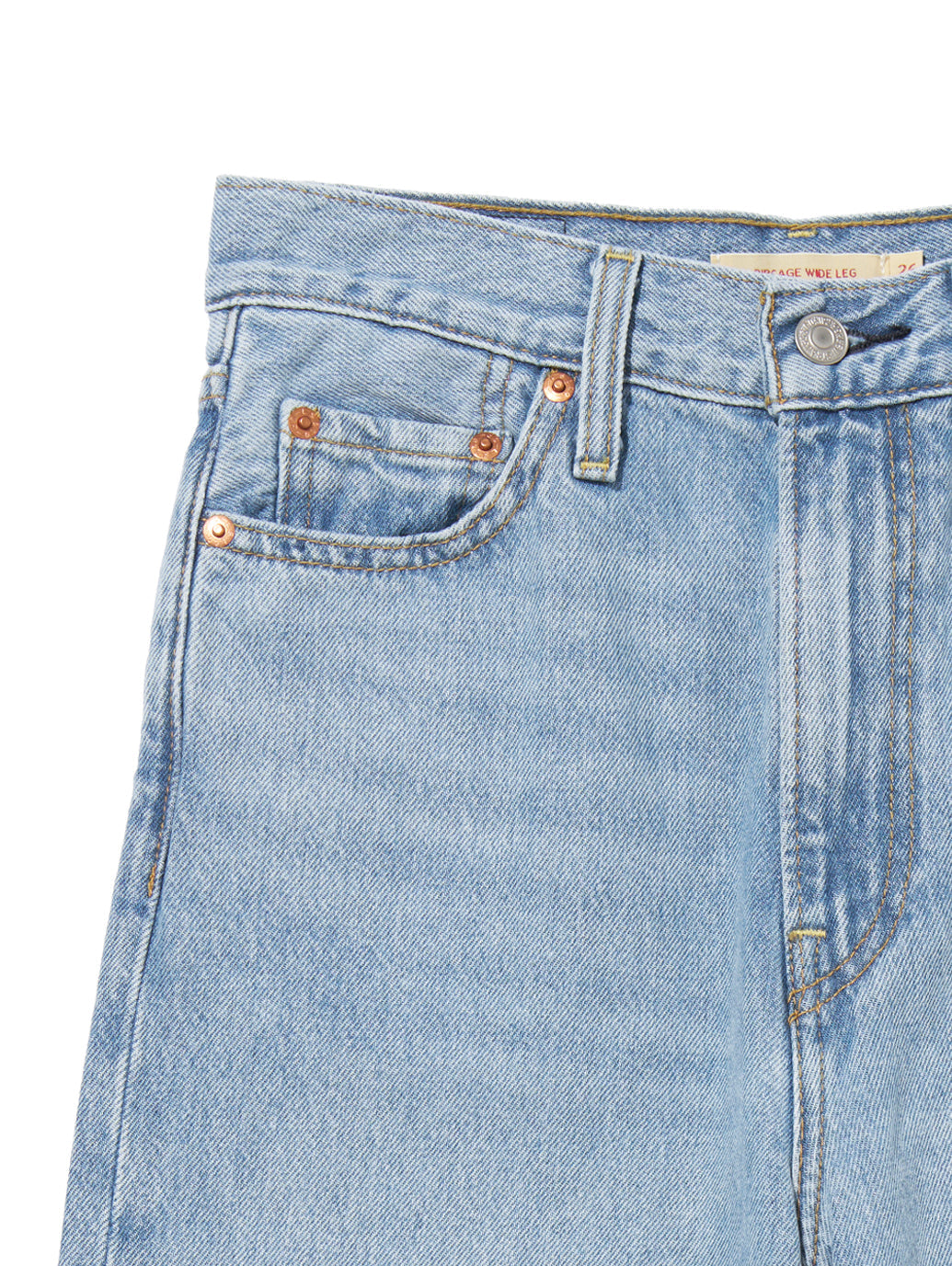 RIBCAGE WIDE LEG ライトインディゴ FAR AND WIDE