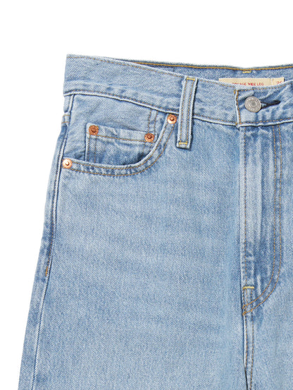 RIBCAGE WIDE LEG ライトインディゴ FAR AND WIDE