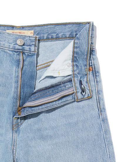 RIBCAGE WIDE LEG ライトインディゴ FAR AND WIDE