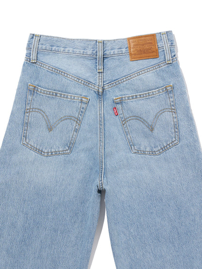 RIBCAGE WIDE LEG ライトインディゴ FAR AND WIDE