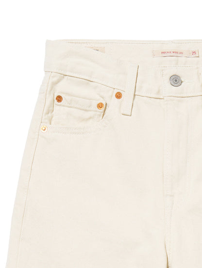 RIBCAGE WIDE LEG ホワイト BARELY FREEZING