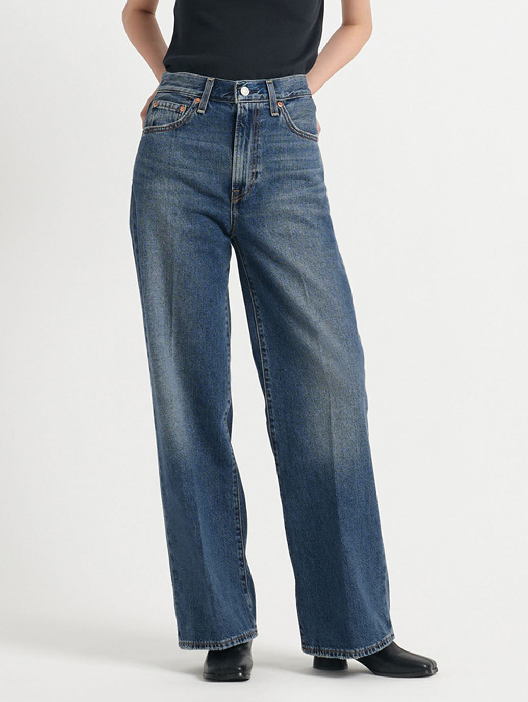 RIBCAGE WIDE LEG ダークインディゴ POLAR PERIMITER