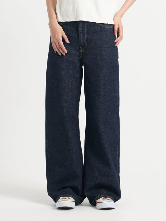 RIBCAGE WIDE LEG ジーンズ ダークインディゴ