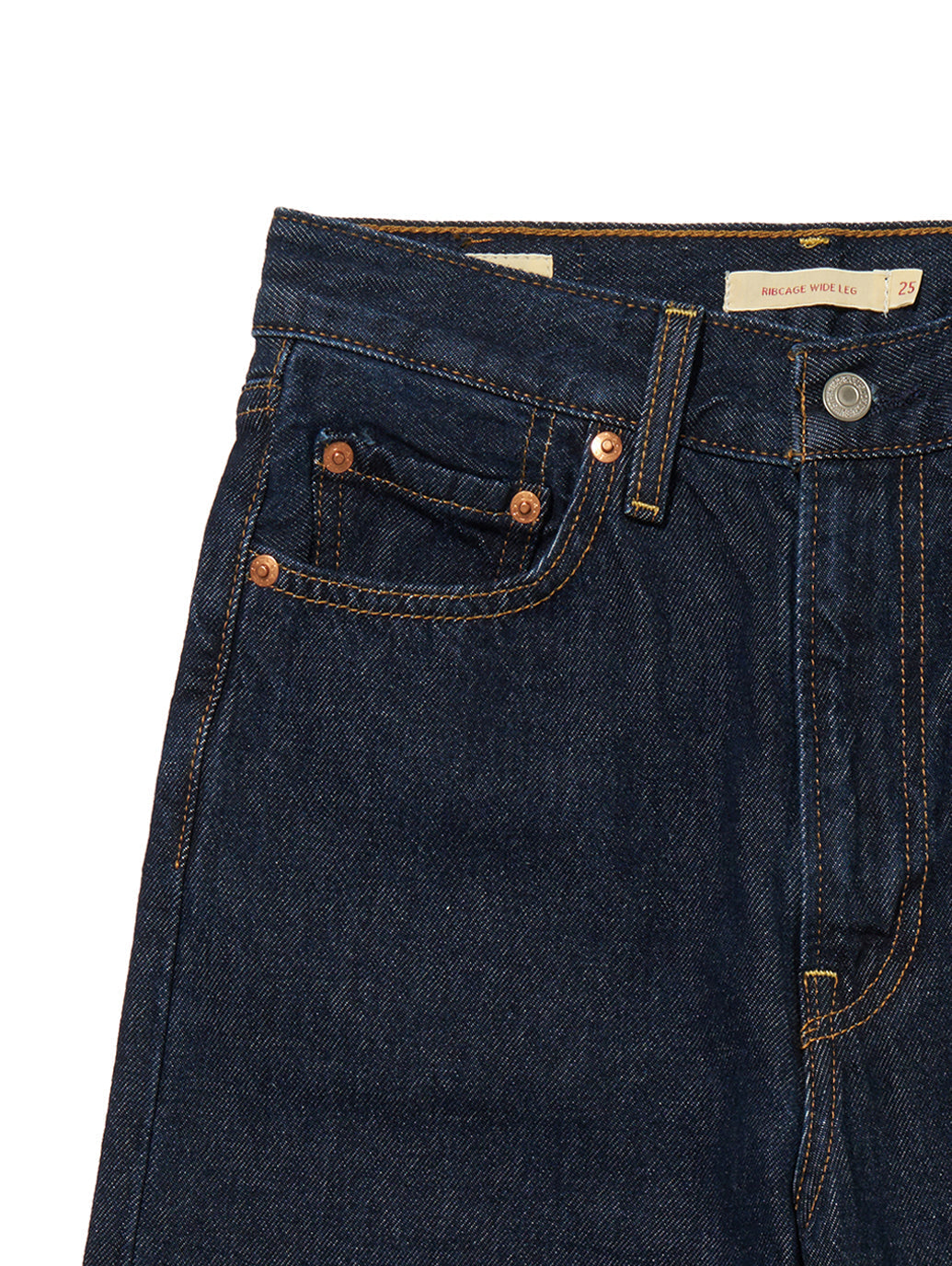 RIBCAGE WIDE LEG ジーンズ ダークインディゴ