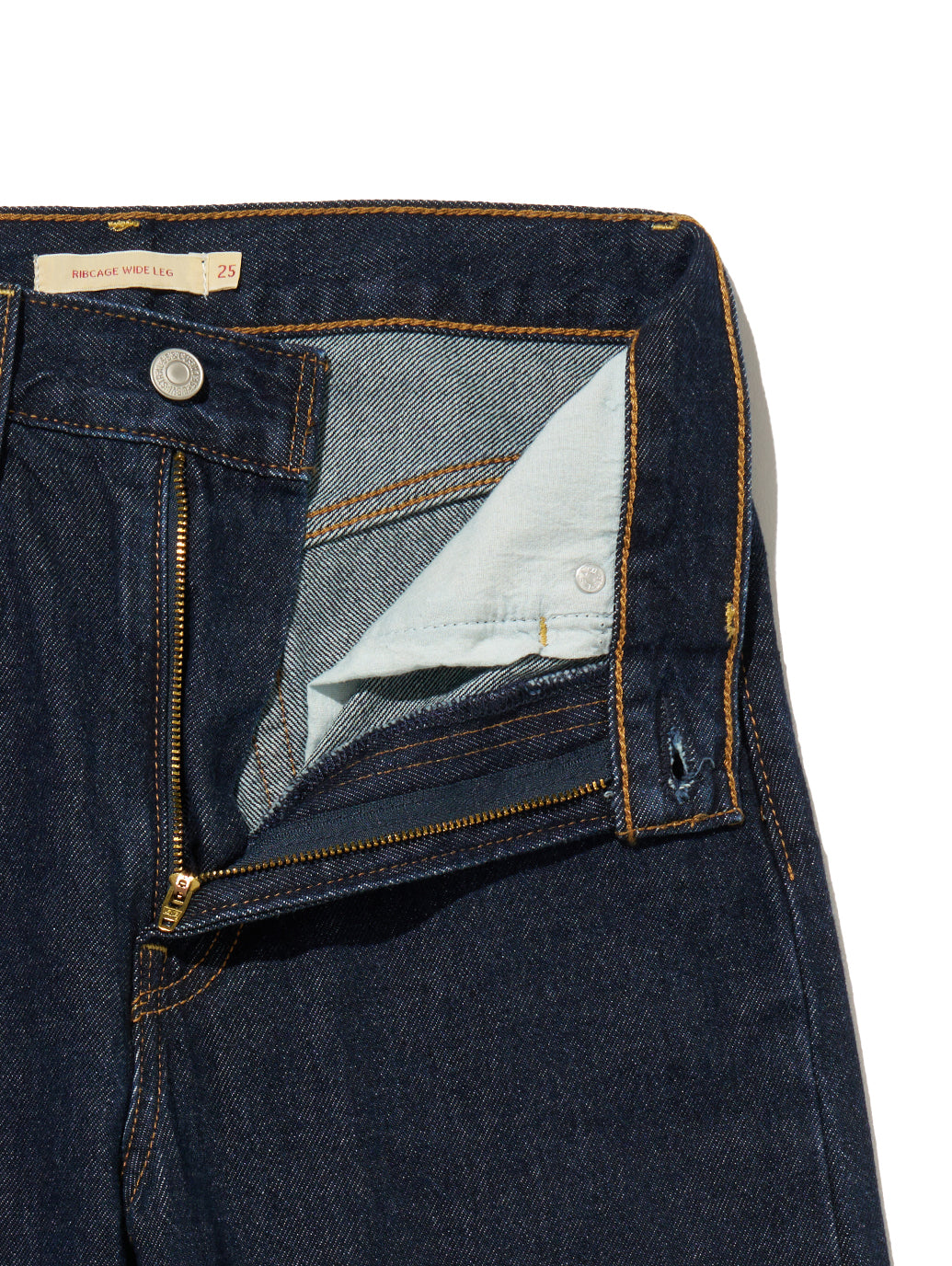 RIBCAGE WIDE LEG ジーンズ ダークインディゴ