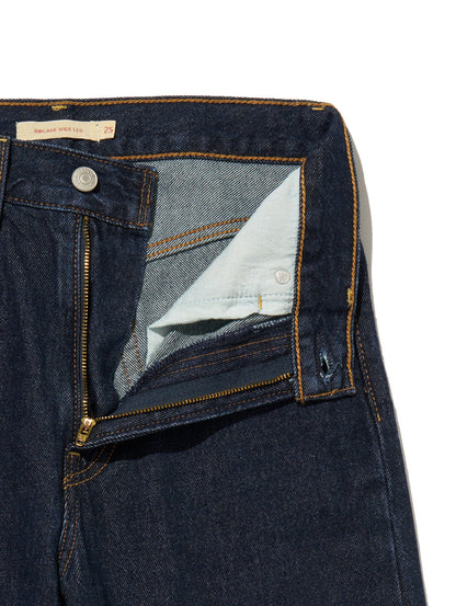 RIBCAGE WIDE LEG ジーンズ ダークインディゴ