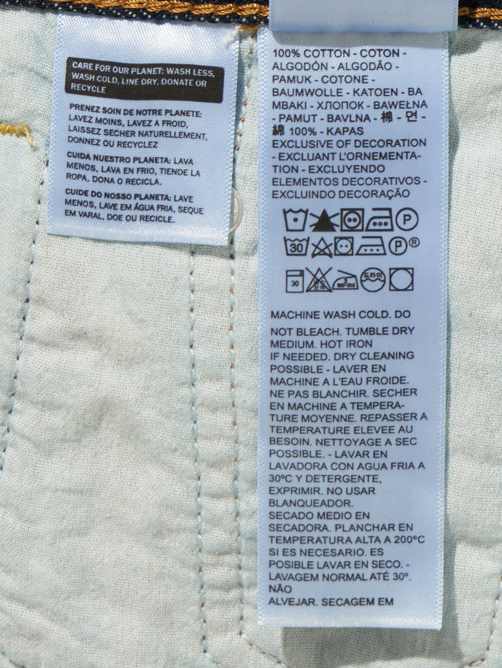 RIBCAGE WIDE LEG ジーンズ ダークインディゴ