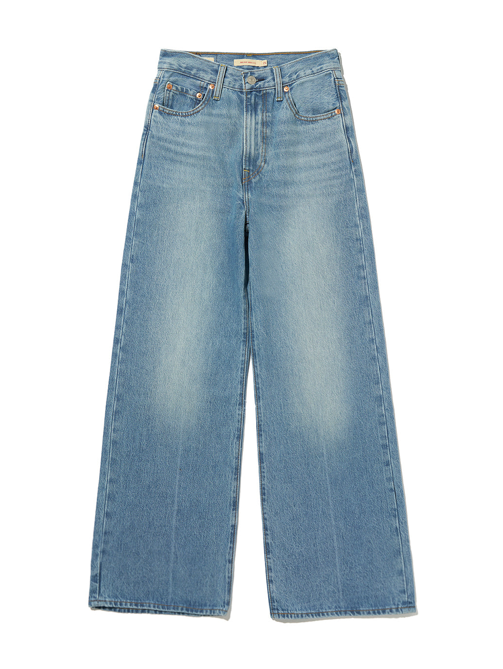 RIBCAGE WIDE LEG ジーンズ ミディアムインディゴ