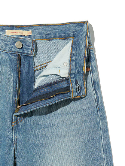 RIBCAGE WIDE LEG ジーンズ ミディアムインディゴ