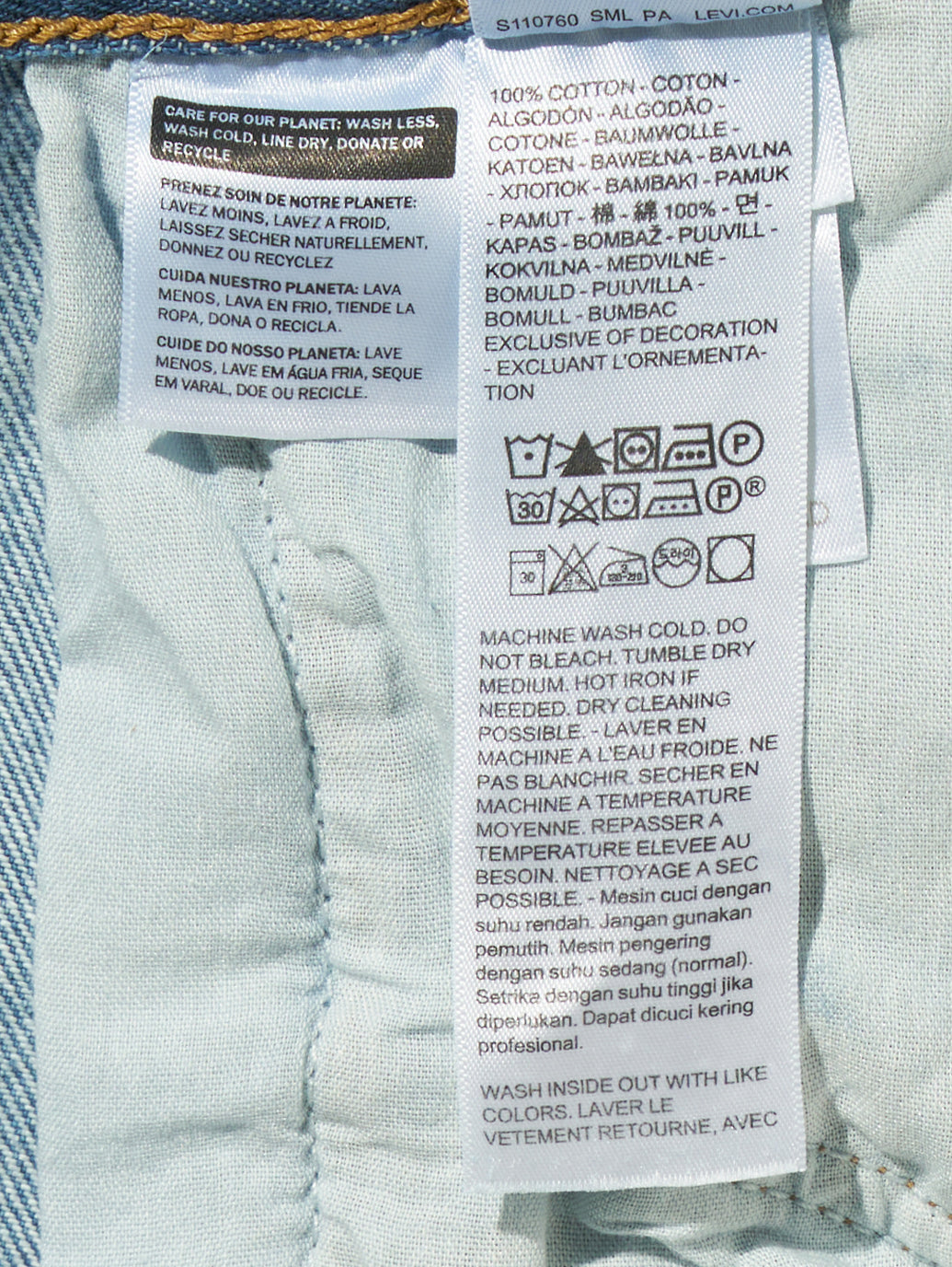 RIBCAGE WIDE LEG ジーンズ ミディアムインディゴ