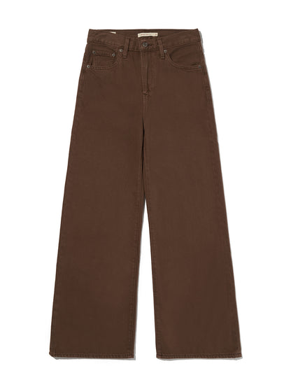 RIBCAGE WIDE LEG ジーンズ ブラウン
