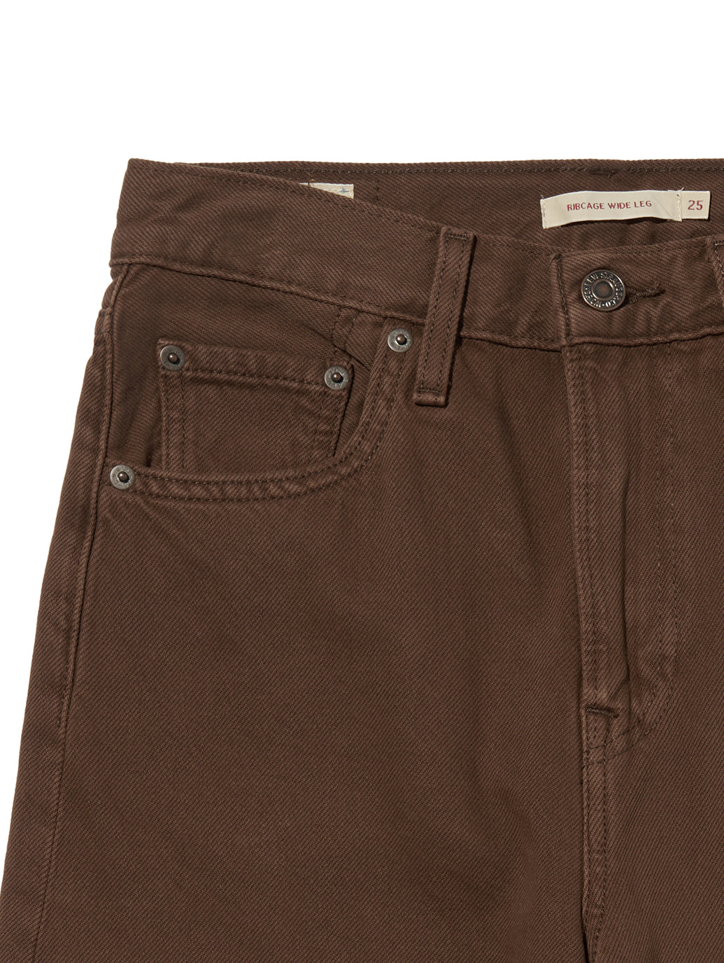 RIBCAGE WIDE LEG ジーンズ ブラウン
