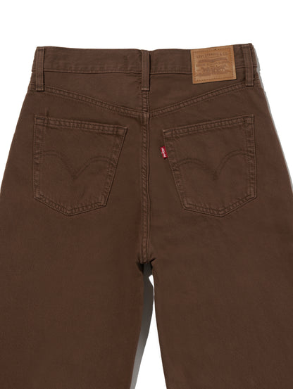 RIBCAGE WIDE LEG ジーンズ ブラウン