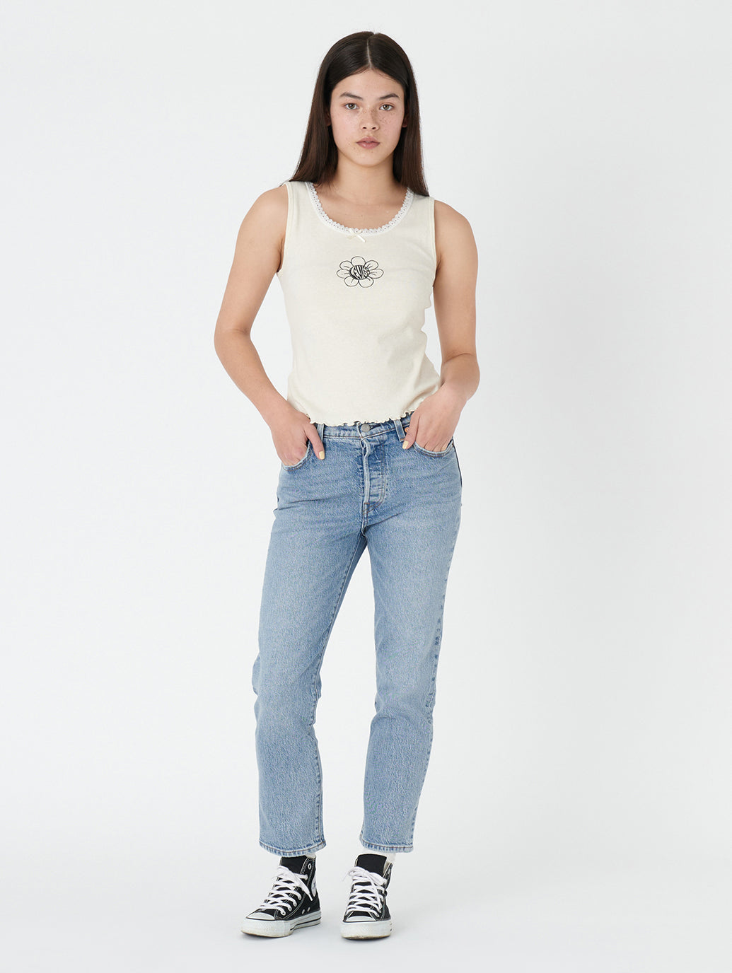 Levi's® for BAYFLOW 501® CROP ライトインディゴ WORN IN