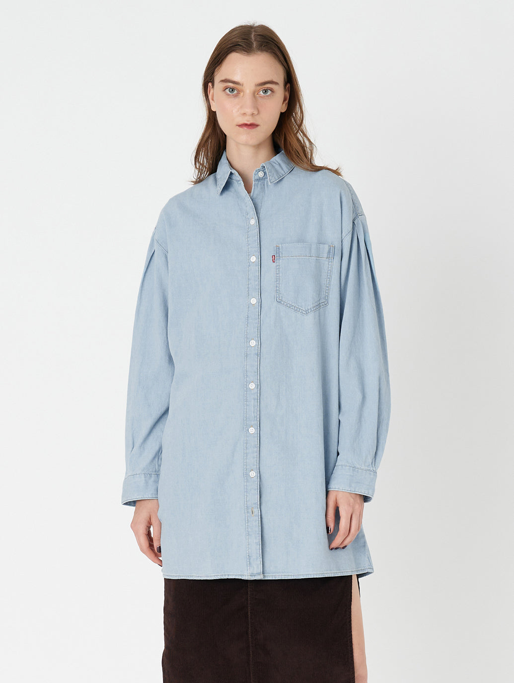 RHEA シャツワンピース ミディアムインディゴ GOOD GRADES