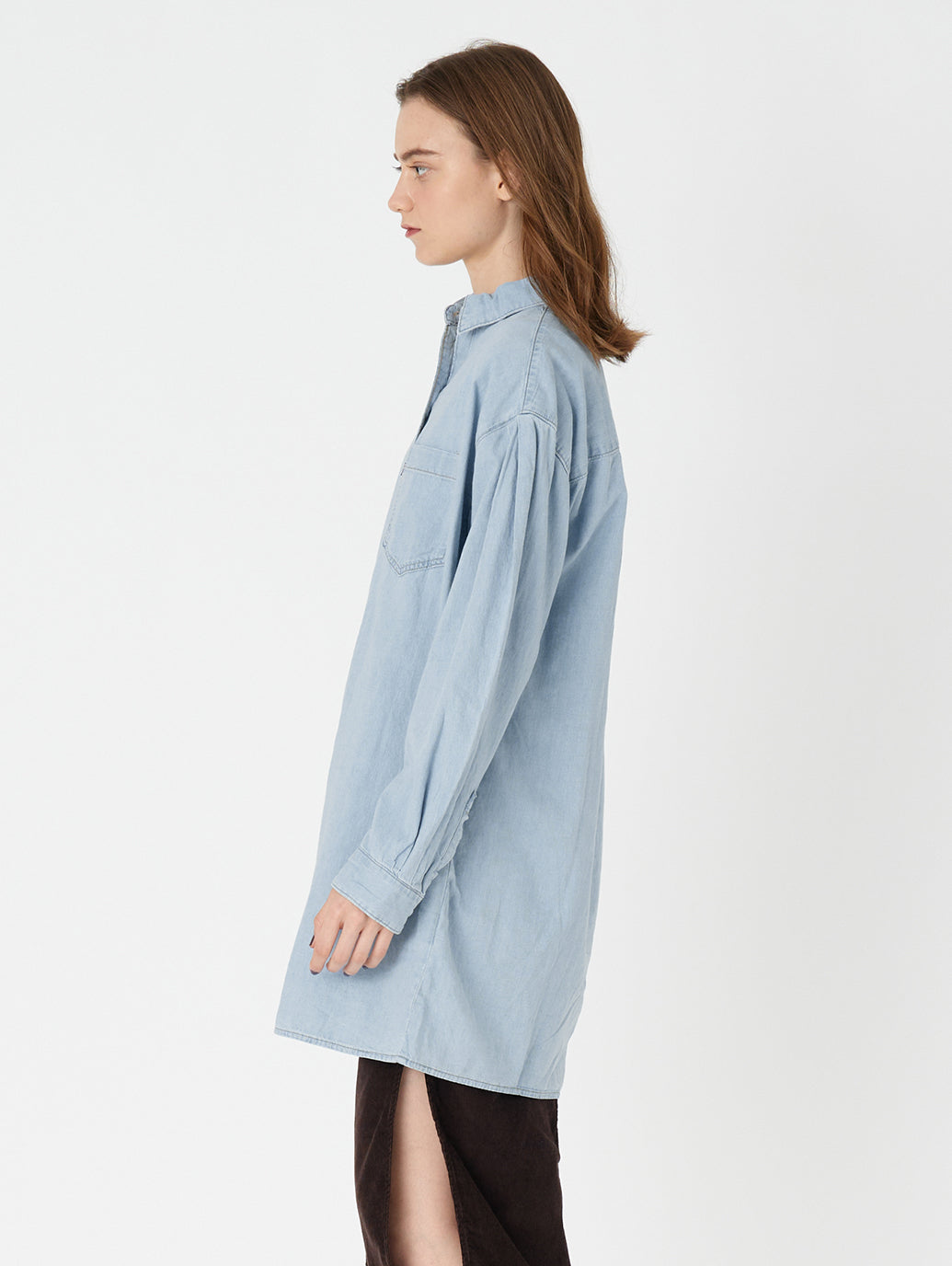 RHEA シャツワンピース ミディアムインディゴ GOOD GRADES