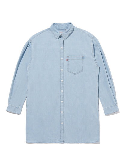 RHEA シャツワンピース ミディアムインディゴ GOOD GRADES