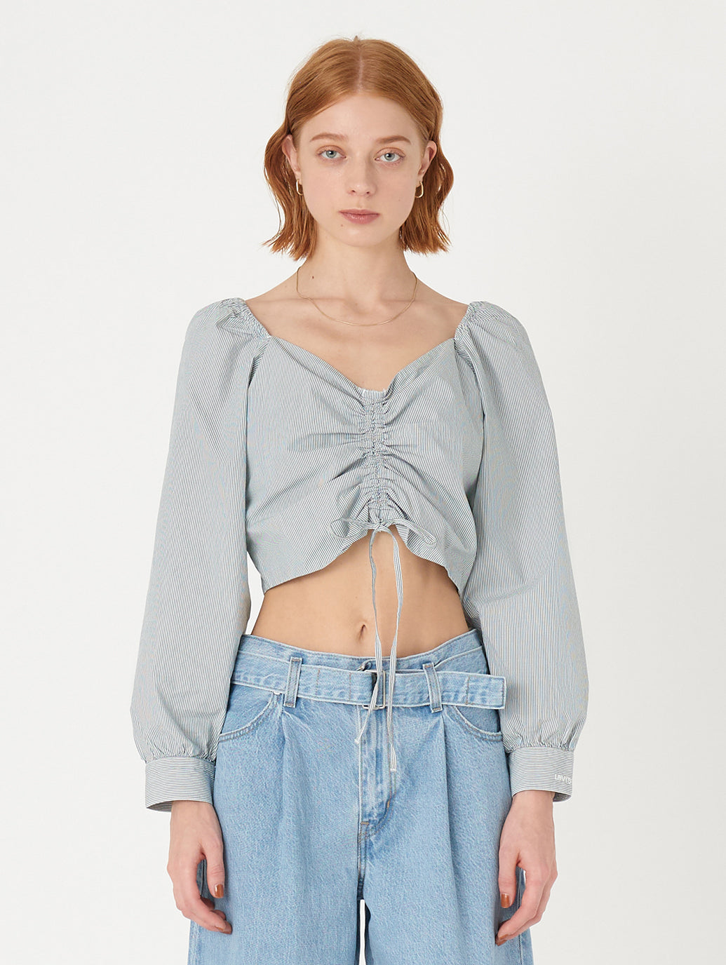 DIANA ブラウス ブルー SERAPHINA