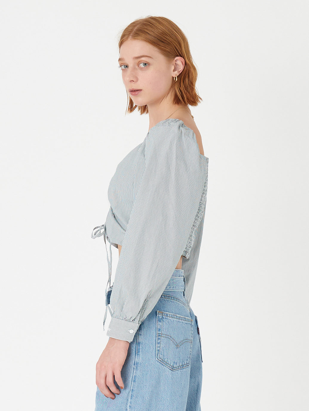 DIANA ブラウス ブルー SERAPHINA