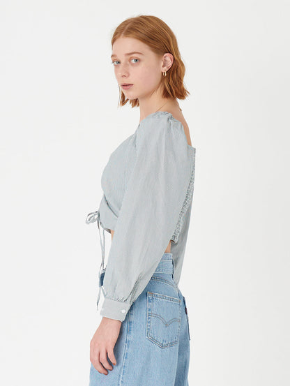 DIANA ブラウス ブルー SERAPHINA