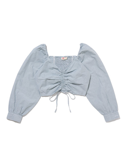 DIANA ブラウス ブルー SERAPHINA