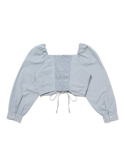 DIANA ブラウス ブルー SERAPHINA