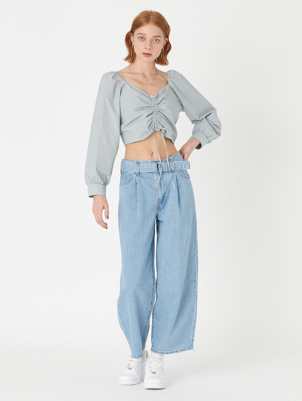 DIANA ブラウス ブルー SERAPHINA