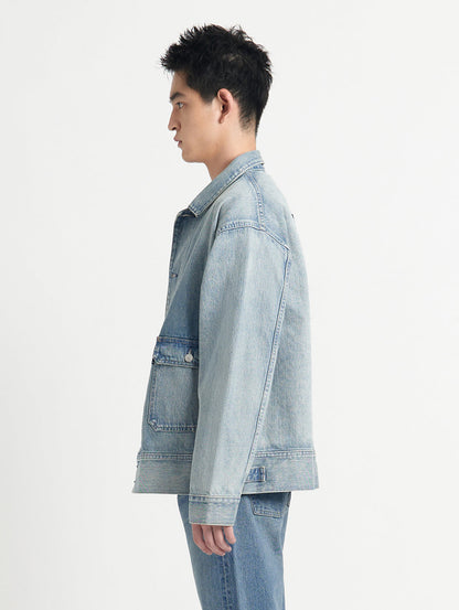 ユーティリティトラッカージャケット ミディアムインディゴ CREST MADE IN JAPAN