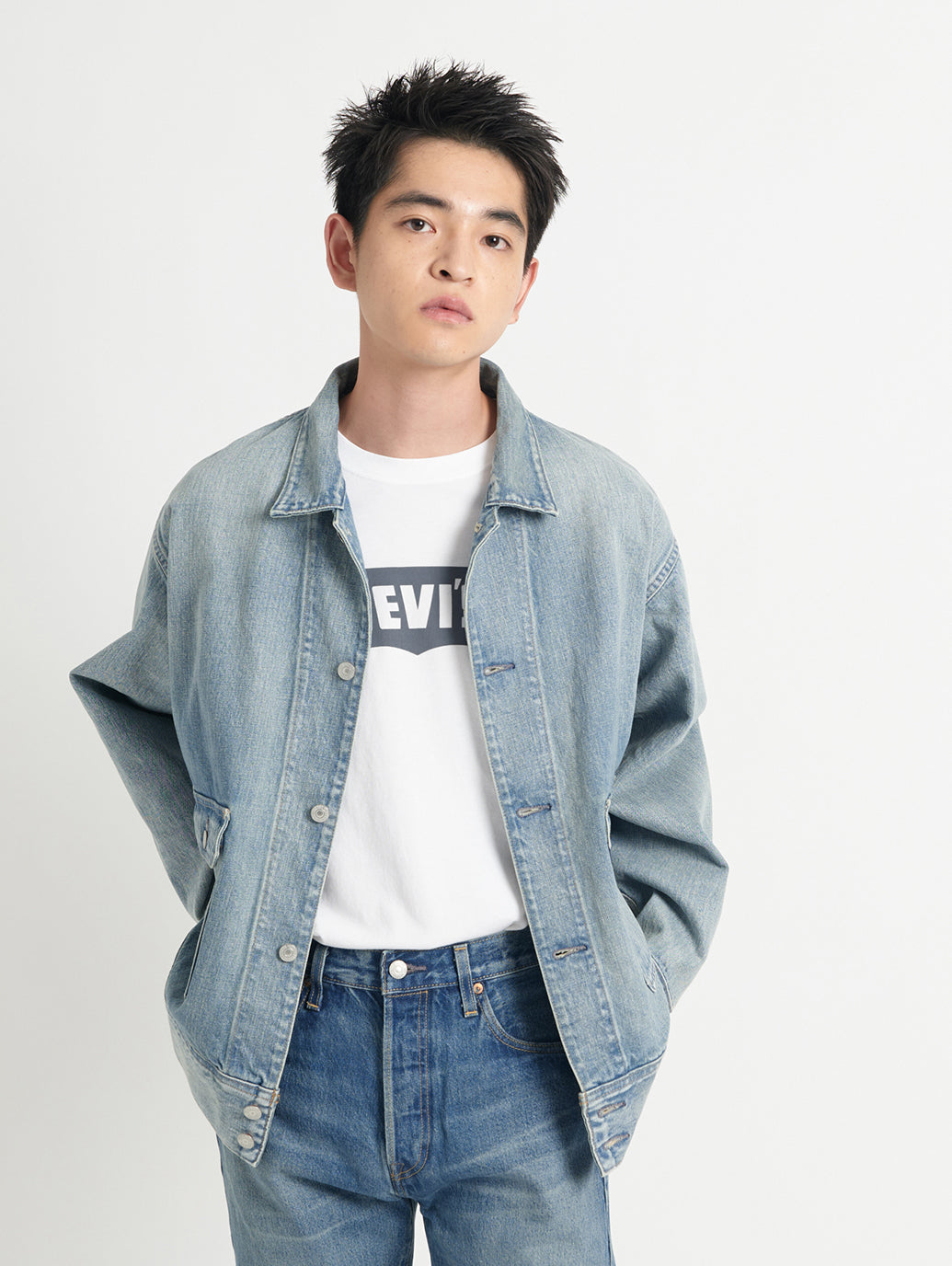 ユーティリティトラッカージャケット ミディアムインディゴ CREST MADE IN JAPAN