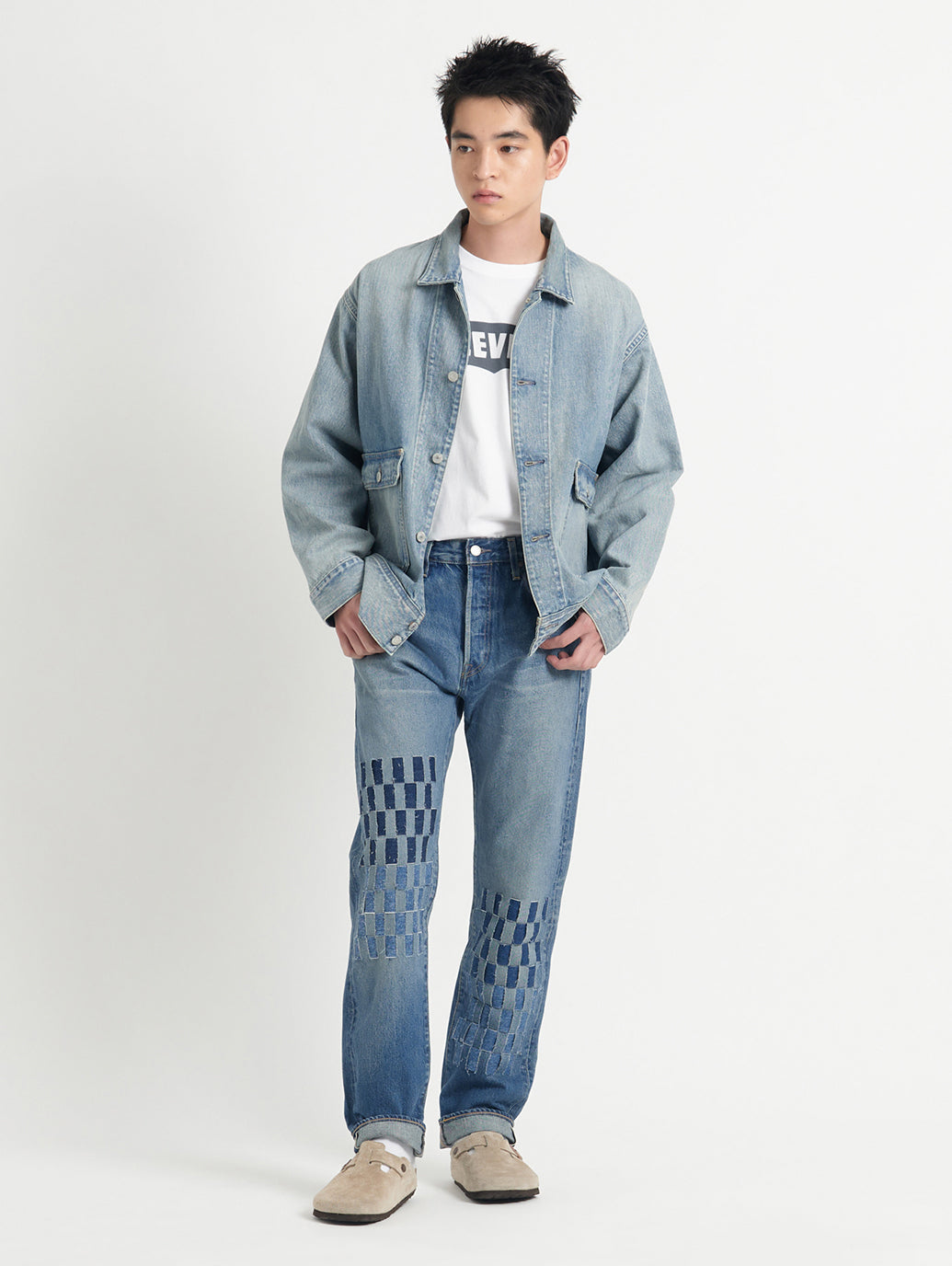 ユーティリティトラッカージャケット ミディアムインディゴ CREST MADE IN JAPAN