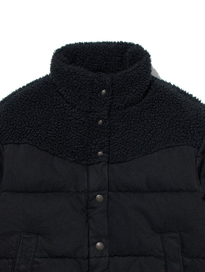 ウエスタンダウンジャケット ブラック JUNO