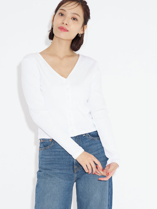 ロングスリーブシャツ ホワイト MONICA