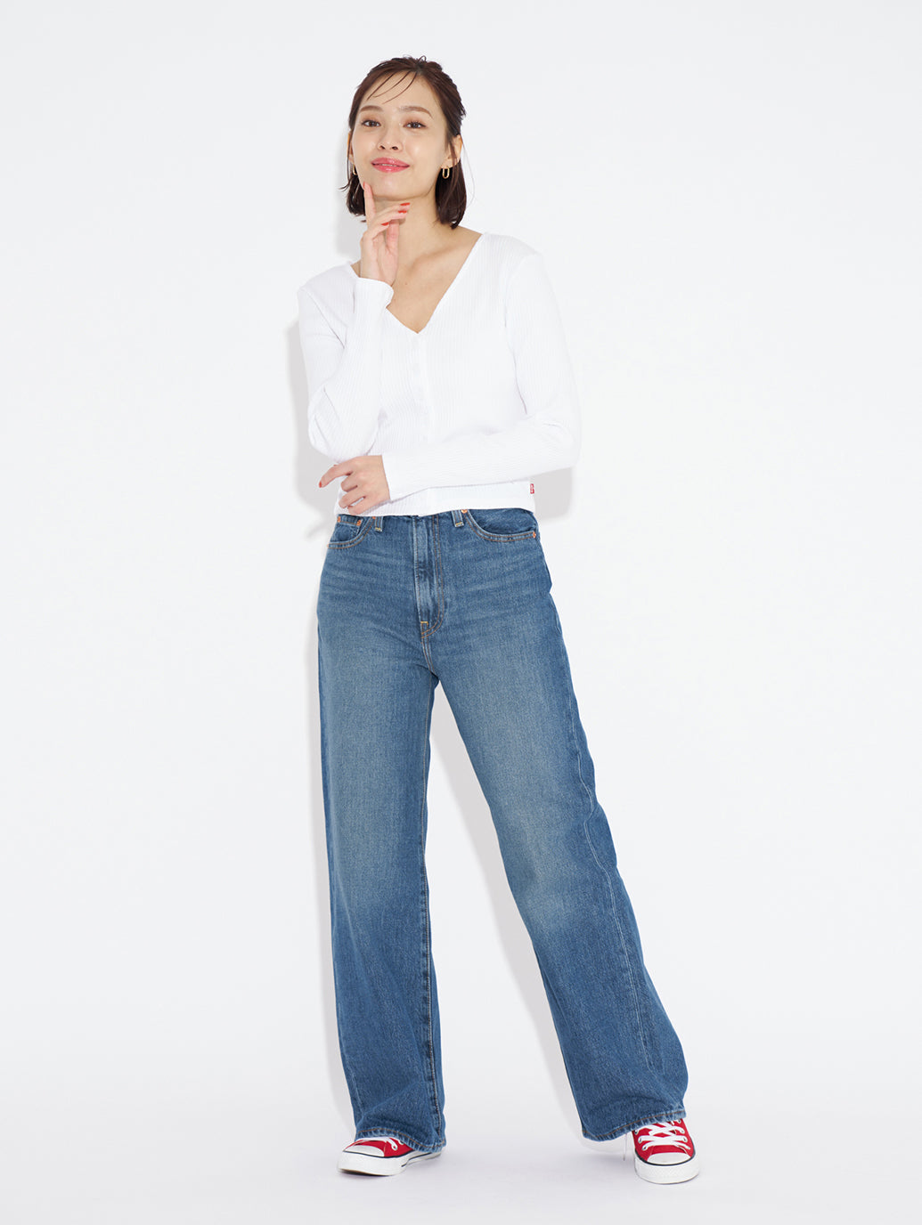 ロングスリーブシャツ ホワイト MONICA