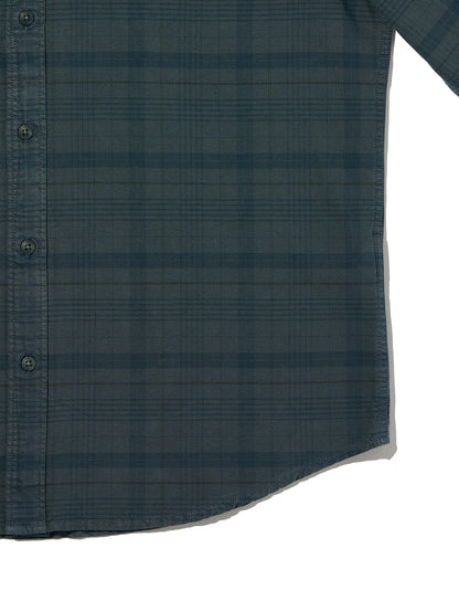 AUTHENTIC BUTTON DOWN DARK SLATE GD PLAID
