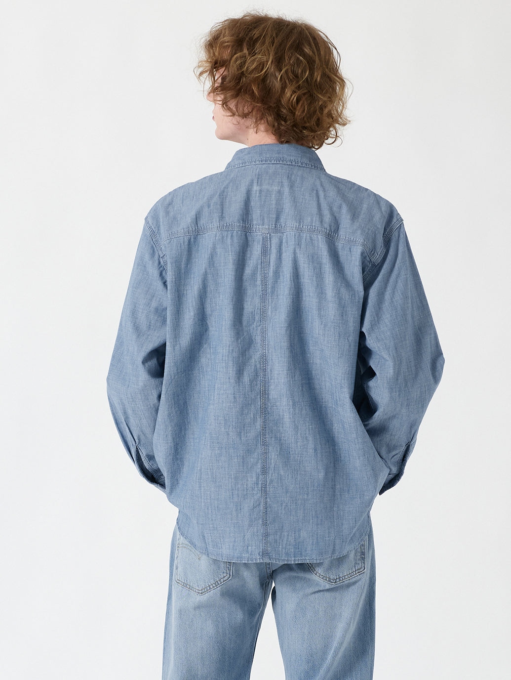 ワーカーシャツ ブルー LINDE CHAMBRAY