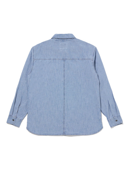 ワーカーシャツ ブルー LINDE CHAMBRAY