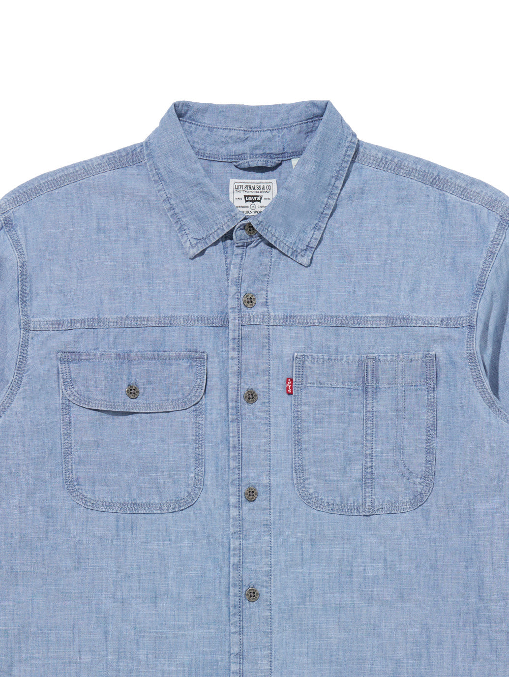 ワーカーシャツ ブルー LINDE CHAMBRAY