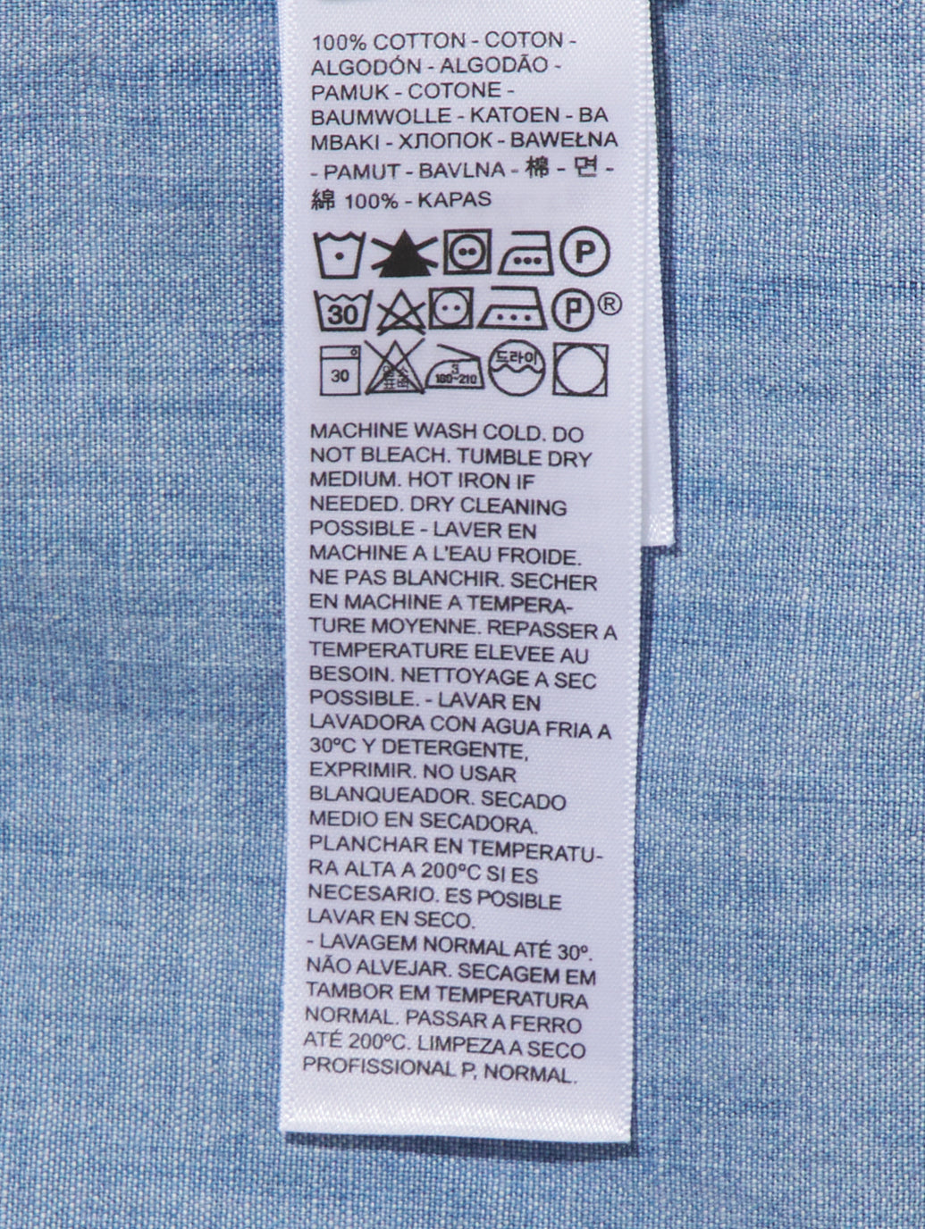 ワーカーシャツ ブルー LINDE CHAMBRAY