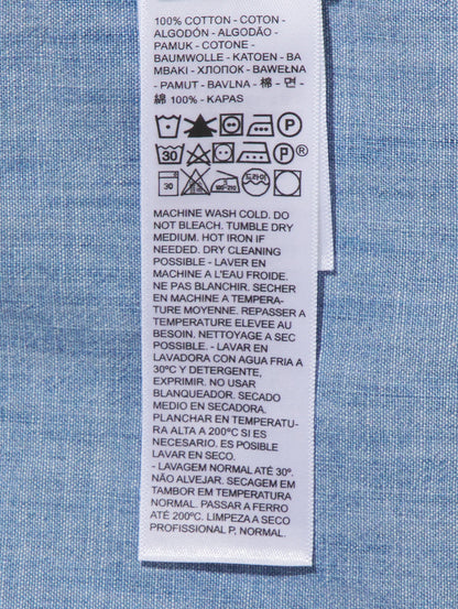 ワーカーシャツ ブルー LINDE CHAMBRAY