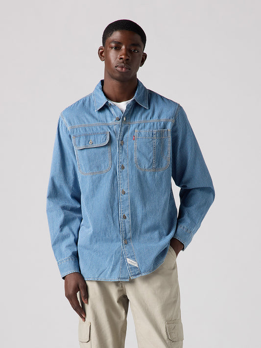 ワーカーシャツ ミディアムインディゴ