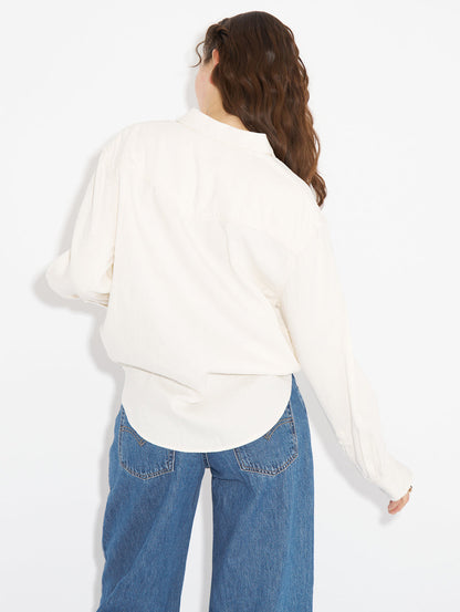 TEODORA ウエスタンシャツ ホワイト ECRU CREW