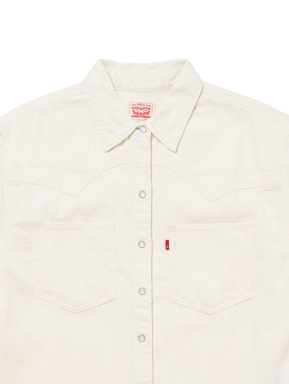 TEODORA ウエスタンシャツ ホワイト ECRU CREW