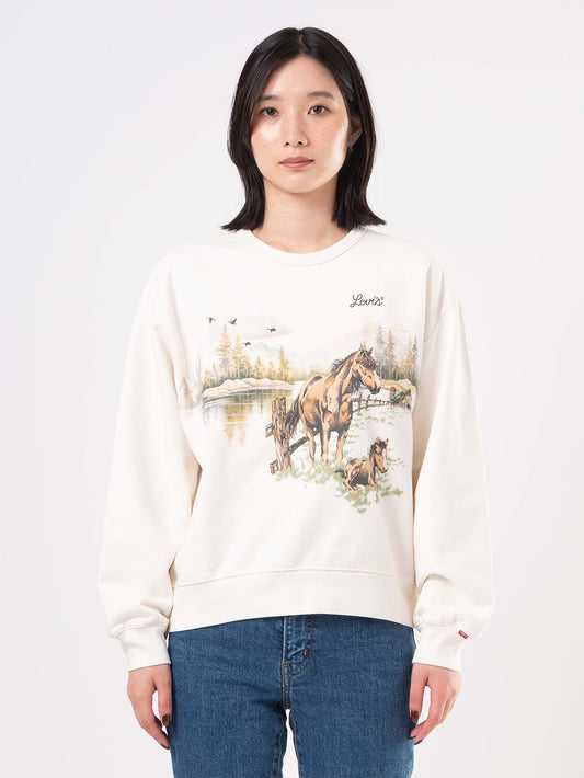 グラフィック ヘリテージ クルーネックスウェットシャツ