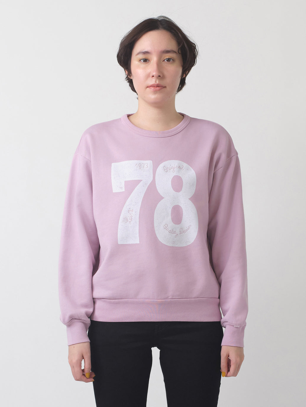 グラフィック クルーネックスウェットシャツ