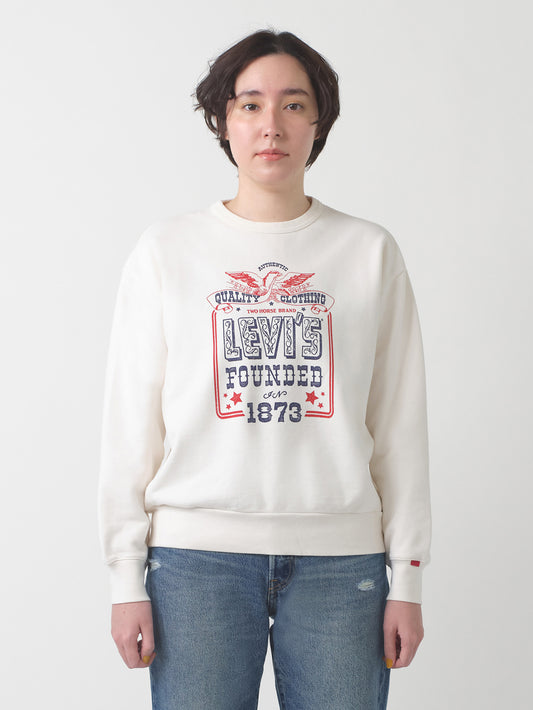 グラフィック クルーネックスウェットシャツ