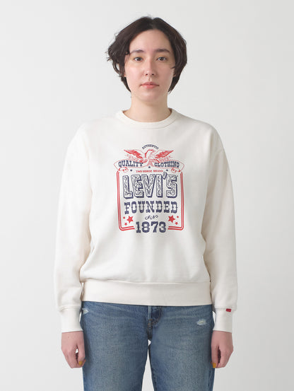 グラフィック クルーネックスウェットシャツ