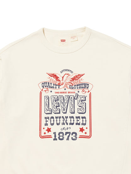 グラフィック クルーネックスウェットシャツ