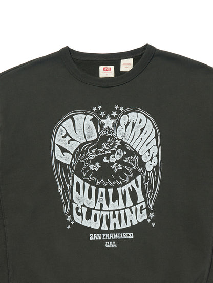 グラフィック クルーネックスウェットシャツ